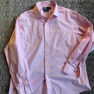 Polo by Ralph Lauren Men's Pink Striped Shirt